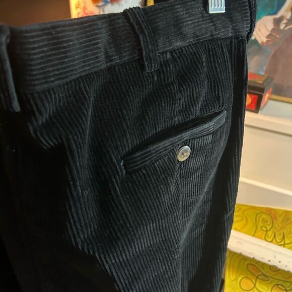 Haggar Men's Black Corduroy Pants 36x32 - Picture 2 of 16